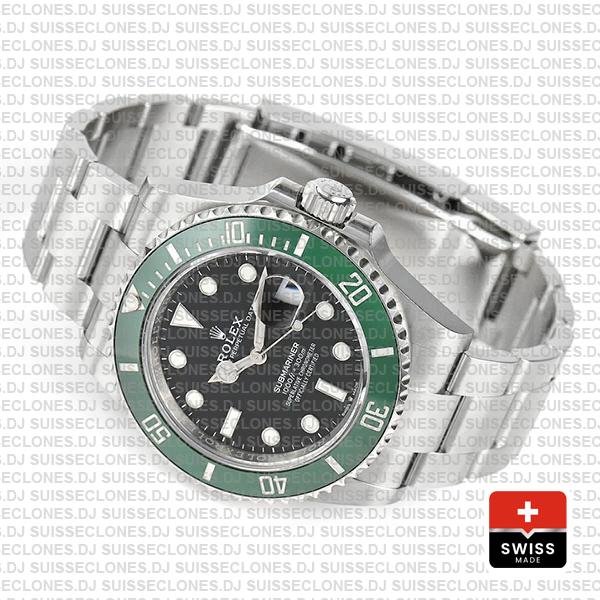 Rolex Submariner Green Ceramic Bezel Black Dial 41mm