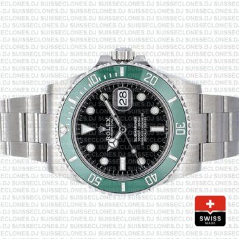 Rolex Submariner Green Ceramic Bezel Black Dial 41mm 904L Stainless Steel