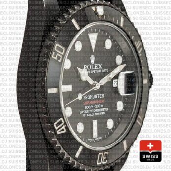 Rolex Submariner ProHunter 904L Steel DLC Black Dial Ceramic Bezel 40mm Swiss Replica Watch