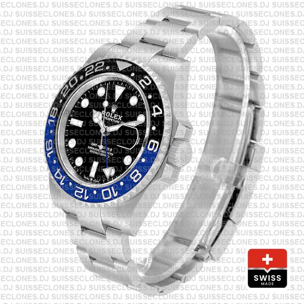 Rolex Gmt-master Ii Oyster Batman Blue/black Ceramic Bezel 904l Steel 40mm Ref.126710blnr Swiss Replica Supeclone Watch