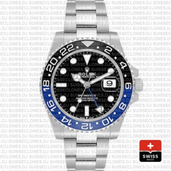 Rolex Gmt-master Ii Oyster Batman Blue/black Ceramic Bezel 904l Steel 40mm Ref.126710blnr Swiss Replica Supeclone Watch
