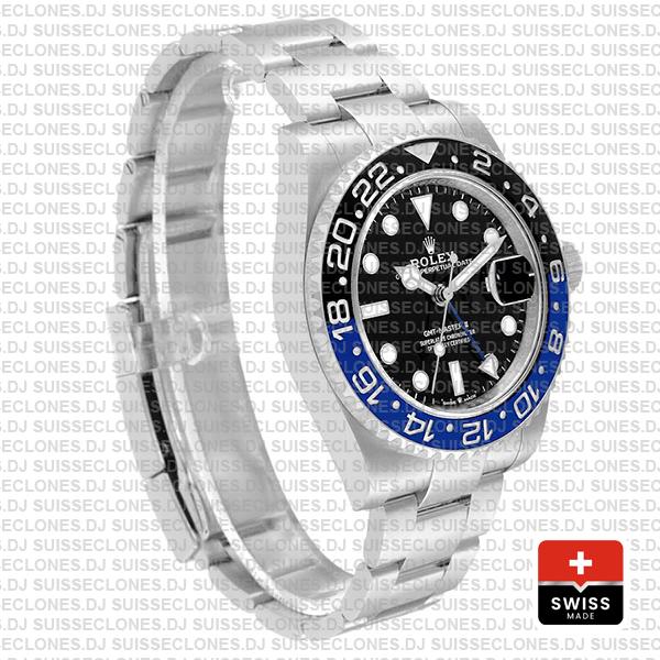 Rolex Gmt-master Ii Oyster Batman Blue/black Ceramic Bezel 904l Steel 40mm Ref.126710blnr Swiss Replica Supeclone Watch