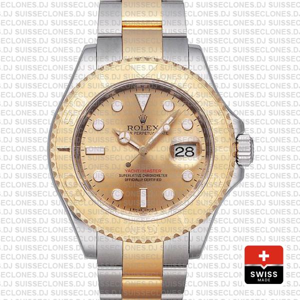 Rolex Yacht-Master Two-Tone 18k Yellow Gold Dial Watch