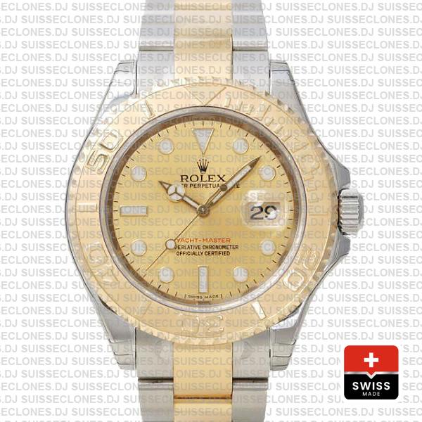 Rolex Yacht-Master Two-Tone 18k Yellow Gold Dial Swiss Replica Watch