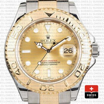 Rolex Yacht-Master Two-Tone 18k Yellow Gold Dial Swiss Replica Watch
