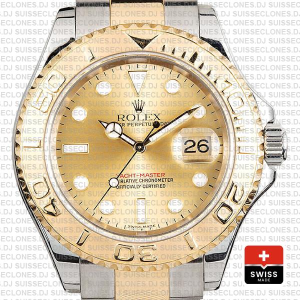 Rolex Yacht-Master Two-Tone 18k Yellow Gold Dial Swiss Replica Watch