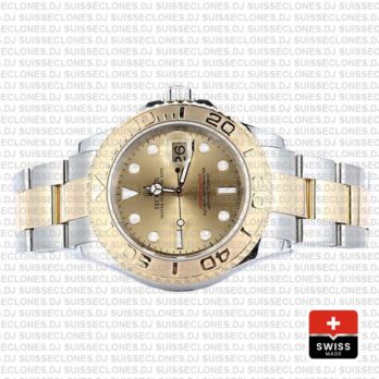 Rolex Yacht-Master Two-Tone 18k Yellow Gold Dial Swiss Replica Watch