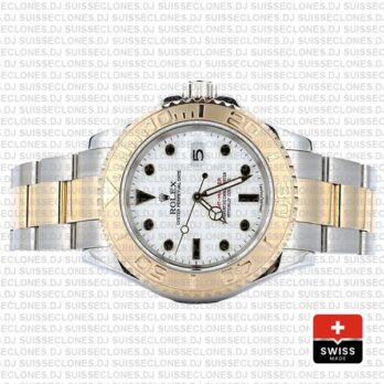 Rolex Yacht-Master Yellow Gold Two-Tone White Dial Swiss Replica Watch
