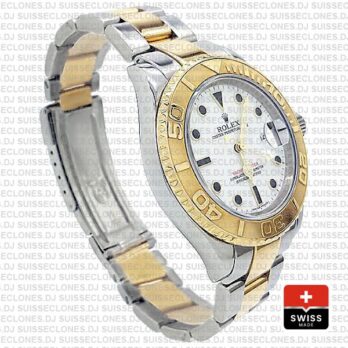Rolex Yacht-Master Yellow Gold Two-Tone White Dial Replica Watch