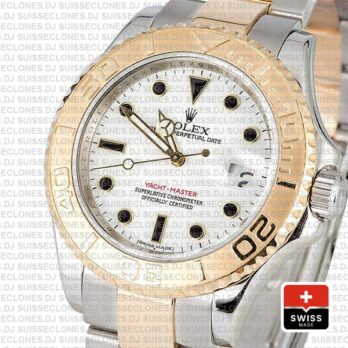 Rolex Oyster Perpetual Yacht-Master Two-Tone White Dial 40mm in Oystersteel & 18k Yellow Gold Bracelet Rolex Replica
