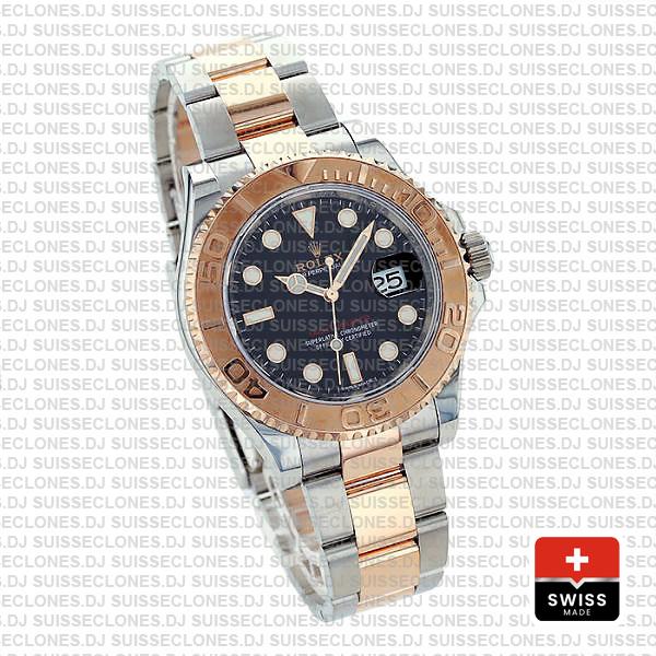 Rolex Yacht Master 2016 Rose Gold 2 Tone Black 40mm 116621