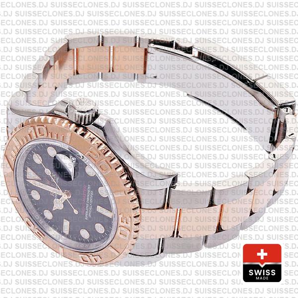 Rolex Yacht Master 2016 Rose Gold 2 Tone Black 40mm 116621