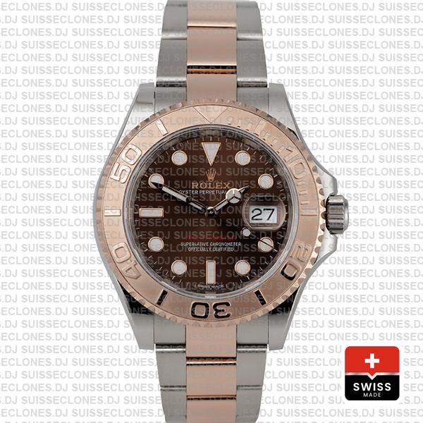 Rolex Yacht-Master Two-Tone Chocolate Dial Rolex Replica Watch