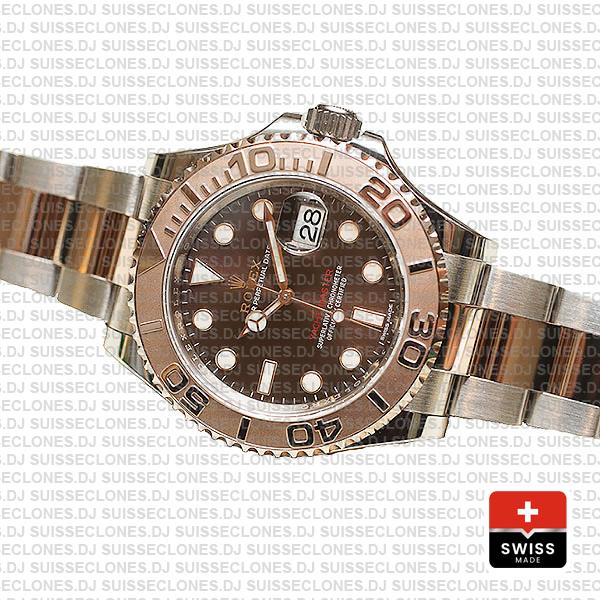 Rolex Yacht-Master 2016 18k Rose Gold Two-Tone, Chocolate Dial 40mm, 904L Steel Swiss Replica Watch