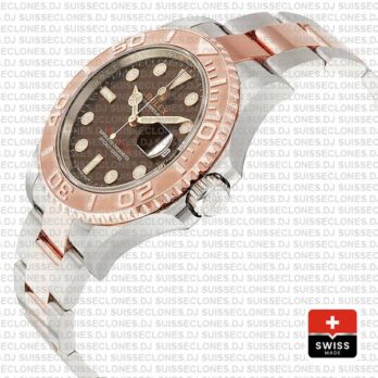 Rolex Yacht-Master Two-Tone Chocolate Dial Rolex Replica Watch