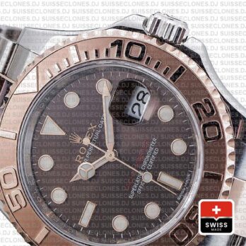 Rolex Yacht-Master 2016 18k Rose Gold Two-Tone, Chocolate Dial 40mm, 904L Steel Swiss Replica Watch
