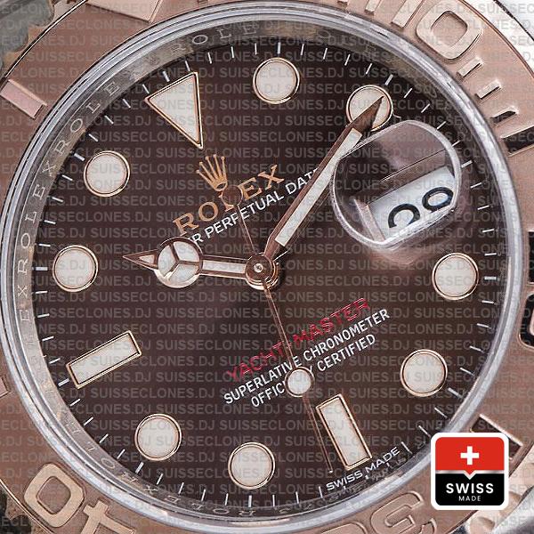 Rolex Yacht Master 2016 Rose Gold 2 Tone Chocolate 40mm 116621