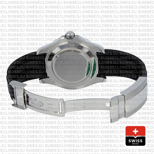 Rolex Yacht Master 42mm Rubber 18k White Gold 904l Steel Black Dial Ceramic Bezel 226659 Swiss Replica