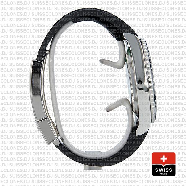 Rolex Yacht Master 42mm Rubber 18k White Gold 904l Steel Black Dial Ceramic Bezel 226659 Swiss Replica