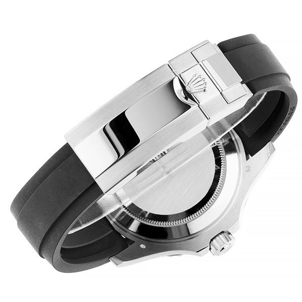 Rolex Yacht Master 42mm Rubber 18k White Gold 904l Steel Black Dial Ceramic Bezel 226659 Swiss Replica