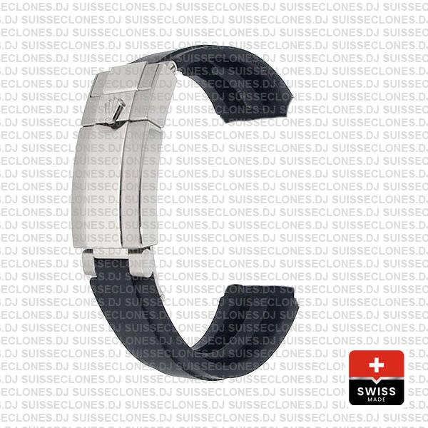 Rolex Yacht-Master 904L Steel Black Dial 40mm Ceramic Bezel Rubber Strap