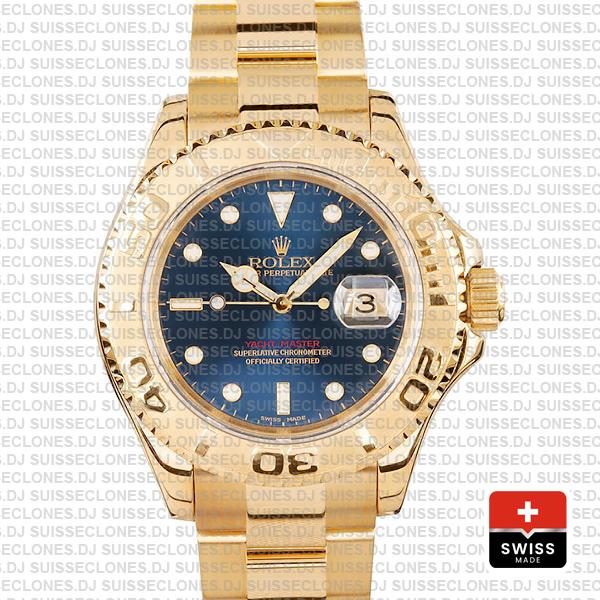 Rolex Yacht-Master Gold Blue Dial 40mm | Swiss Replica Watch