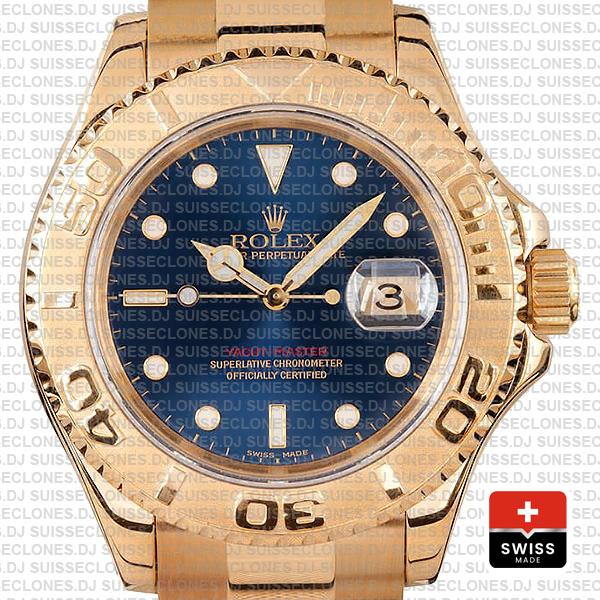 Rolex Yacht Master Gold Blue 40mm 16628