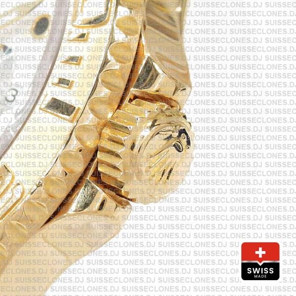 Rolex Yacht-Master 40mm 18k Yellow Gold White Dial Replica Watch