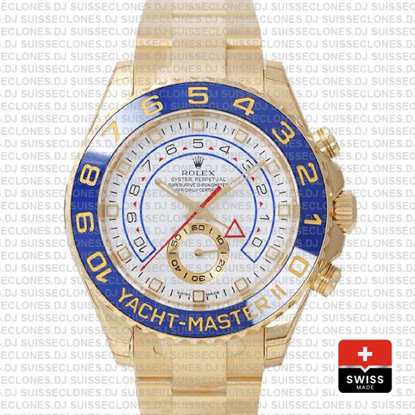 Rolex Yacht-Master II Yellow Gold White Dial | Replica Watch