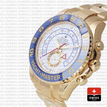 Rolex Yacht-Master II Yellow Gold White Dial Replica Watch