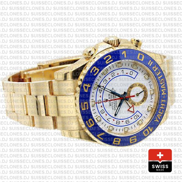 Rolex Yacht-Master II Yellow Gold White Dial Rolex Replica Watch