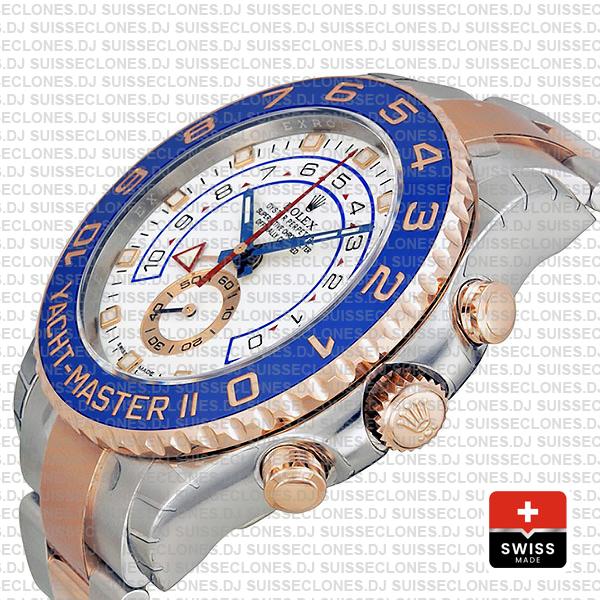 Rolex Yacht Master Ii 2 Tone White Dial 44mm 116681