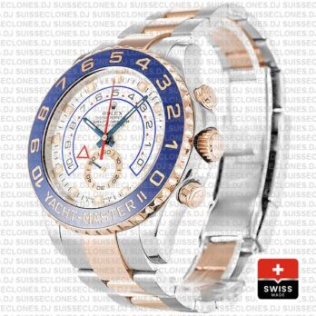 Rolex Yacht Master Ii 2 Tone White Dial 44mm 116681