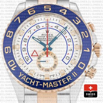 Rolex Yacht-Master II Gold Two-Tone White Dial Rolex Replica Watch