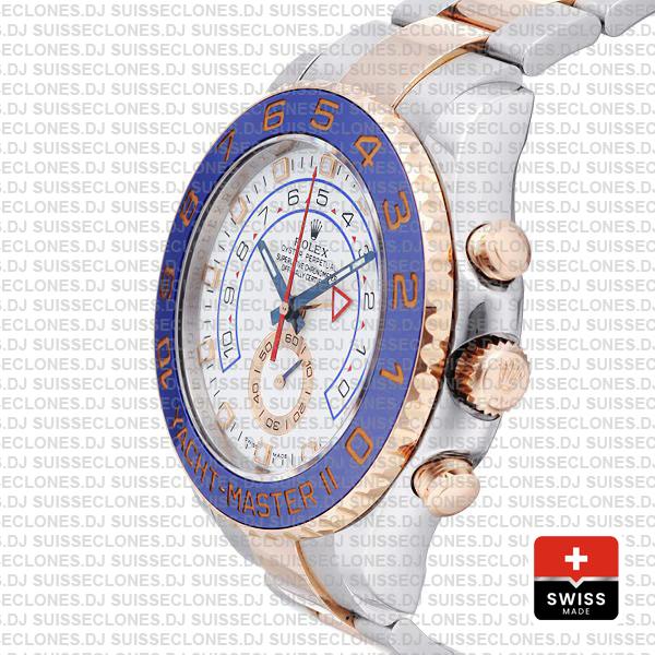 Rolex Yacht Master Ii 2 Tone White Dial 44mm 116681