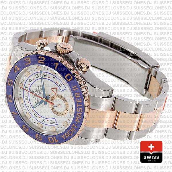 Rolex Yacht Master Ii 2 Tone White Dial 44mm 116681