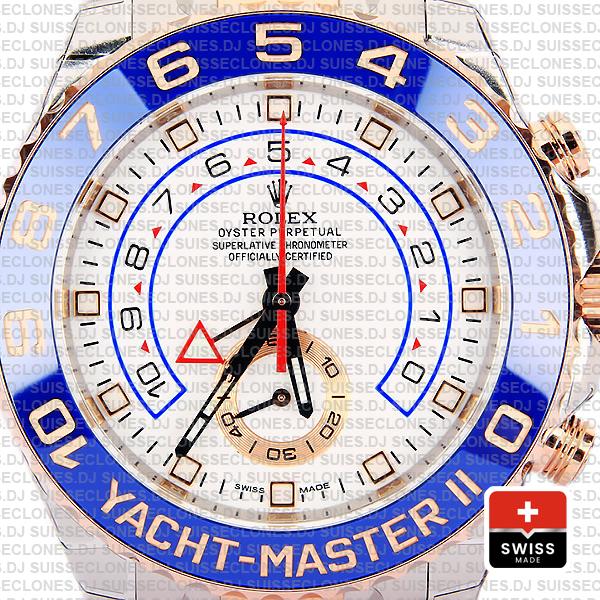 Rolex Yacht-Master II Gold Two-Tone White Dial Rolex Replica Watch