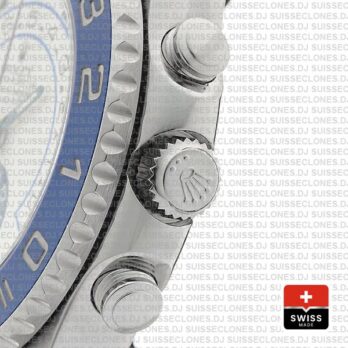 Rolex Oyster Perpetual Yacht-Master II 904L Stainless Steel White Dial 44mm with Blue Ceramic Bezel