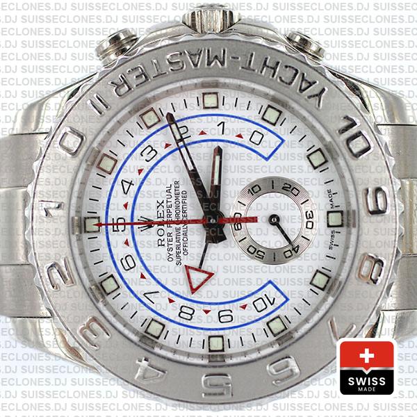 Rolex Yacht-Master II 18k White Gold Stainless Steel White Dial 44mm with Oyster Bracelet