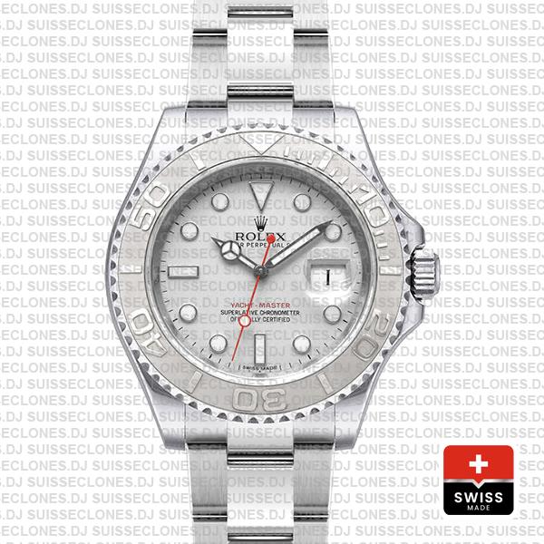 Rolex Yacht-Master II 904L Stainless Steel Platinum Silver Dial with 904L Steel Oyster Bracelet