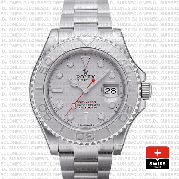 Rolex Yacht-Master II Silver Dial 40mm Platinum Replica Watch