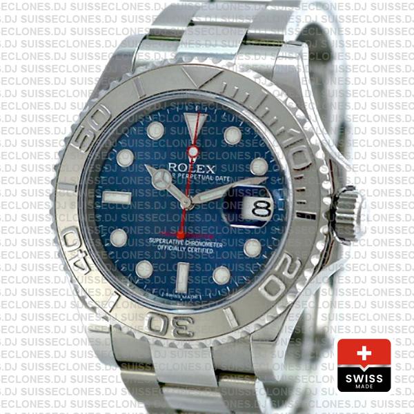 Rolex Yacht-Master Blue Dial Stainless Steel Rolex Replica Watch