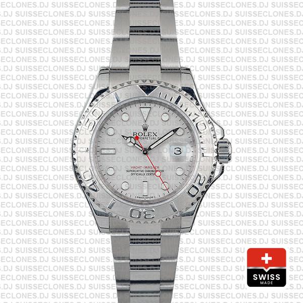 Rolex Yacht-Master II Silver Dial 40mm Platinum Replica Watch