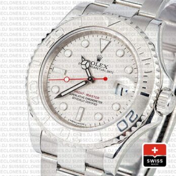 Rolex Yacht-Master II Silver Dial 40mm Platinum Replica Watch