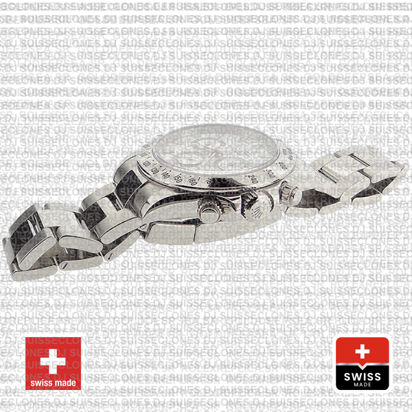 Rolex Daytona 18k White Gold 904L Stainless Steel White Dial with luminous Markers & Oyster Bracelet Replica
